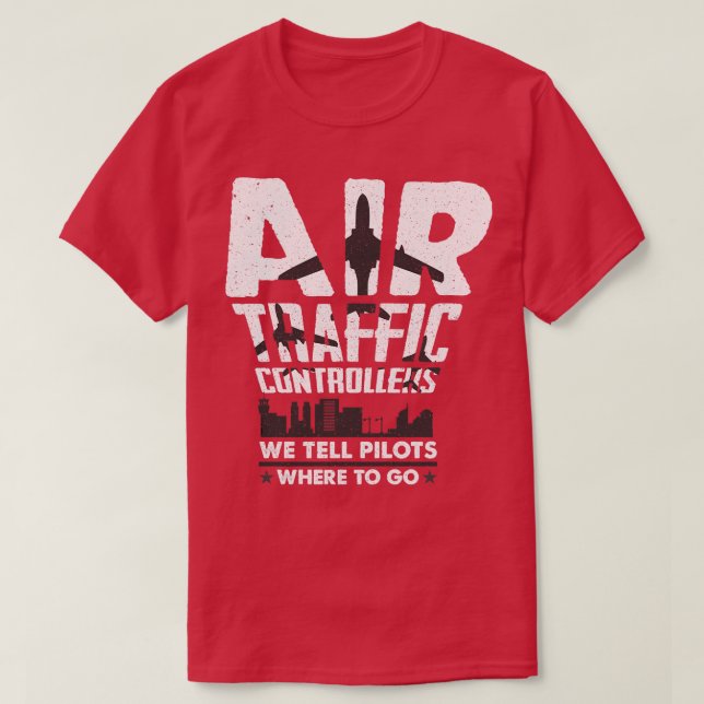 Camiseta Controlador de tráfico aéreo (Diseño del anverso)