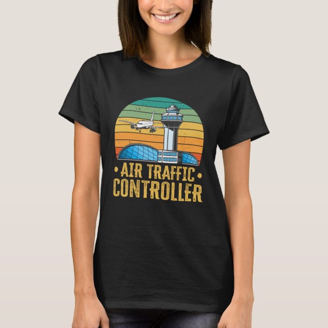 Camiseta Controlador de tráfico aéreo retro (Anverso)