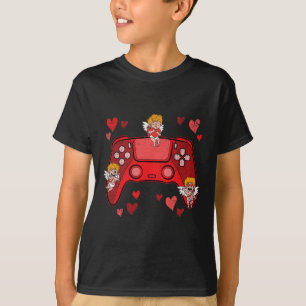 Camiseta Controlador de videojuego corazón día de San Valen