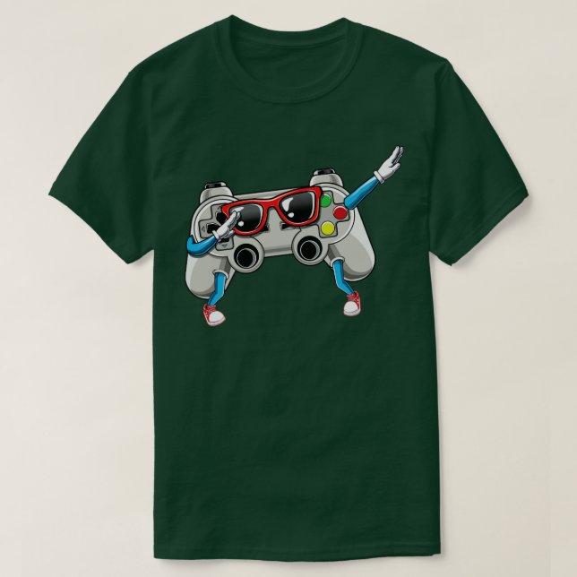 Camiseta Controlador de videojuego Dabbing sungafas Gamer (Diseño del anverso)