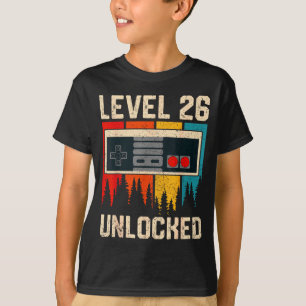 Camiseta Controlador de videojuego desbloqueado nivel 26 Cu