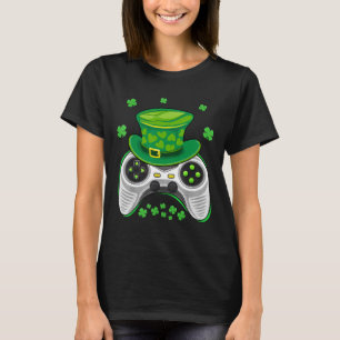 Camiseta Controlador de Videojuego Shamrock Gamer Día de Sa