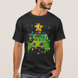 Camiseta Controlador de videojuegos Árbol de Navidad Santa 