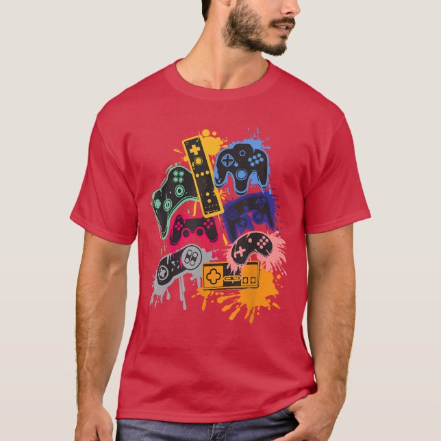 Camiseta Controlador de Videojuegos Controla todas (Anverso)