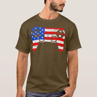 Camiseta Controlador De Videojuegos De Bandera De Estados U