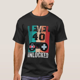 Camiseta Controlador de videojuegos de cumpleaños 40 desblo