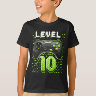 Camiseta Controlador de videojuegos de nivel 10 Jugador de