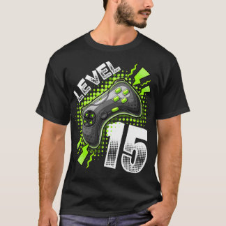 Camiseta Controlador de videojuegos de nivel 15 Jugador de 