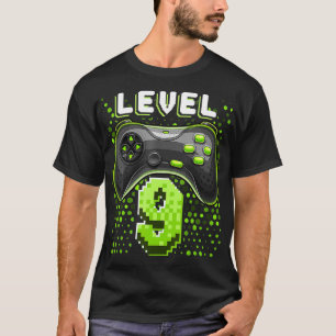 Camiseta Controlador de videojuegos de nivel 9 Jugador de c