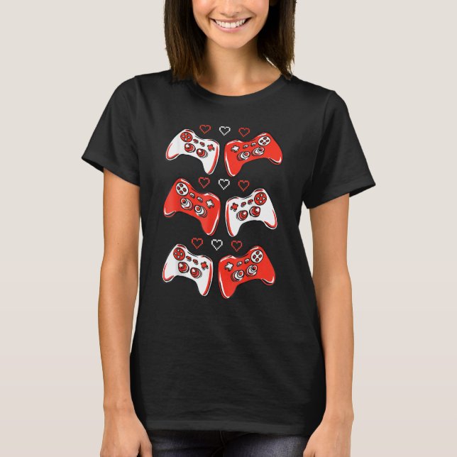 Camiseta Controlador de videojuegos de Valentine Games Hear (Anverso)