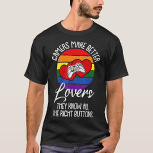 Camiseta Controlador de videojuegos del orgullo gay de game