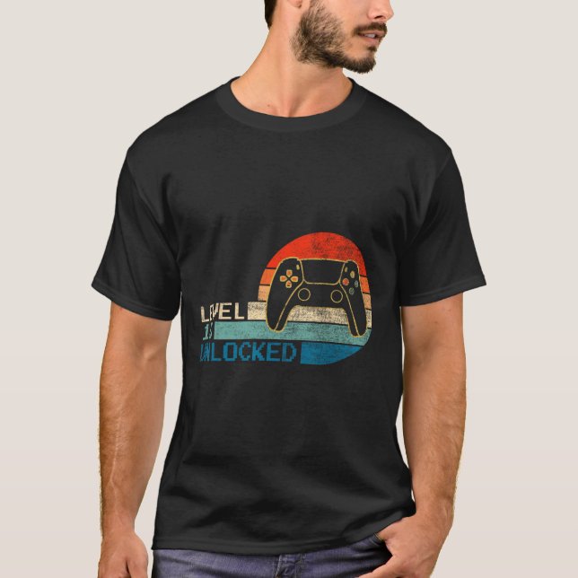 Camiseta Controlador de videojuegos desbloqueado Nivel 13 C (Anverso)