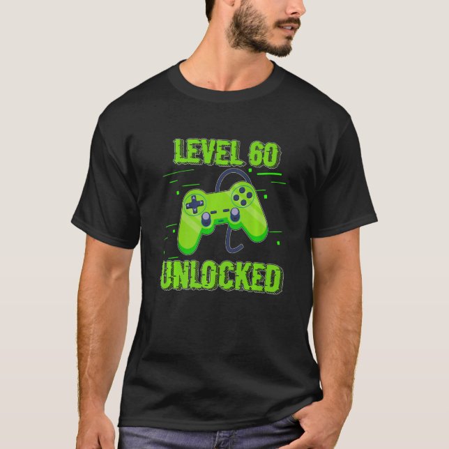 Camiseta Controlador de videojuegos desbloqueados de nivel  (Anverso)