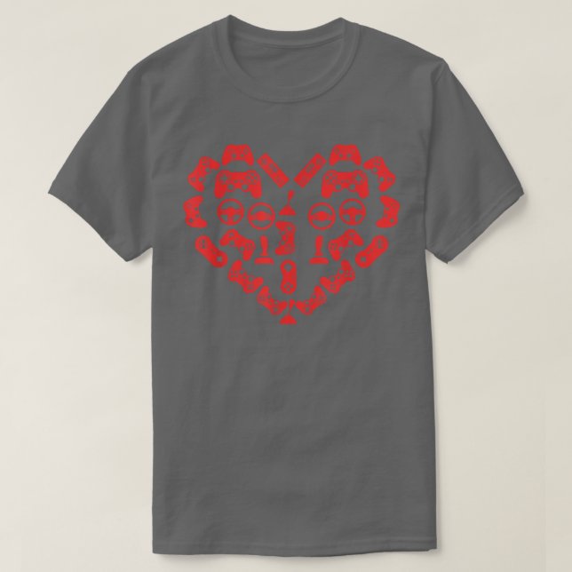 Camiseta Controlador de videojuegos Día de San Valentín de  (Diseño del anverso)