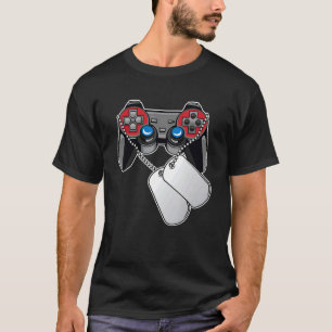Camiseta Controlador de videojuegos Etiqueta de perro Veter