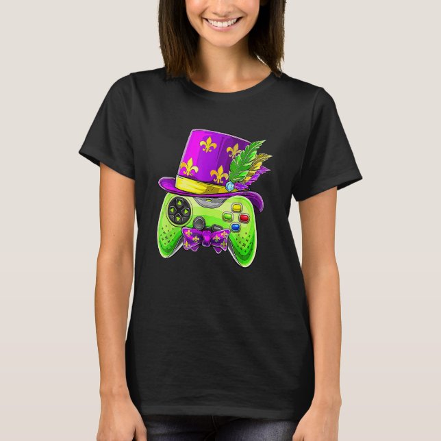Camiseta Controlador de videojuegos Gamer E Sports Mardi Gr (Anverso)