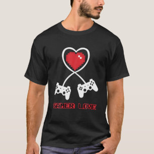 Camiseta Controlador de videojuegos Gamer Love El día de Sa