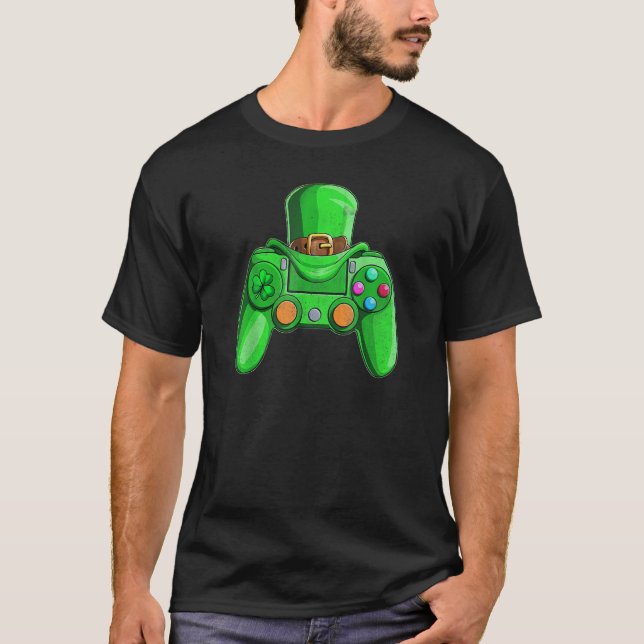 Camiseta Controlador de videojuegos irlandés St Patrick Day (Anverso)