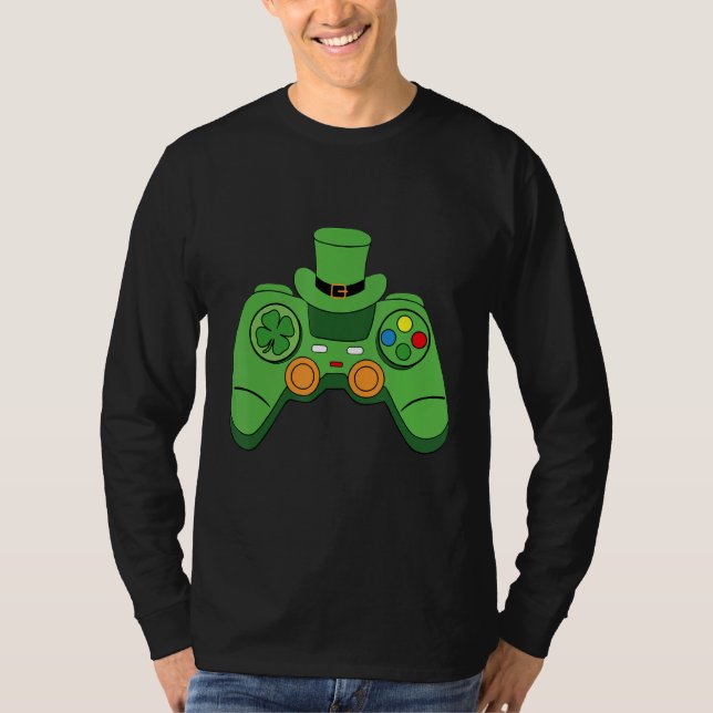 Camiseta Controlador de videojuegos irlandés St Patrick Day (Anverso)