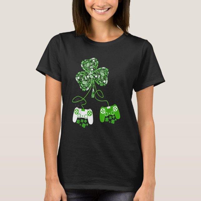 Camiseta Controlador de videojuegos irlandés St Patrick Day (Anverso)