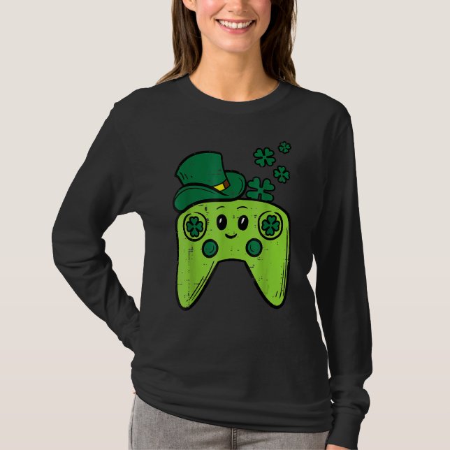 Camiseta Controlador de videojuegos irlandés St Patrick Day (Anverso)