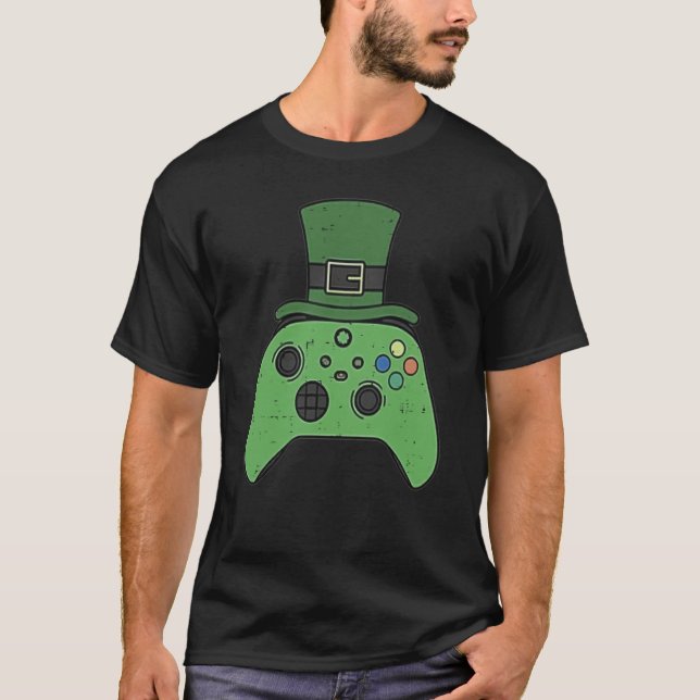 Camiseta Controlador de videojuegos irlandés St Patrick Day (Anverso)
