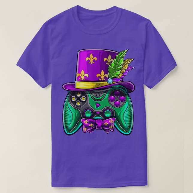 Camiseta Controlador de videojuegos Mardi Gras Jester Gorra (Diseño del anverso)