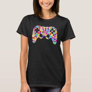 Camiseta Controlador de videojuegos Rainbow Dot Day Interco