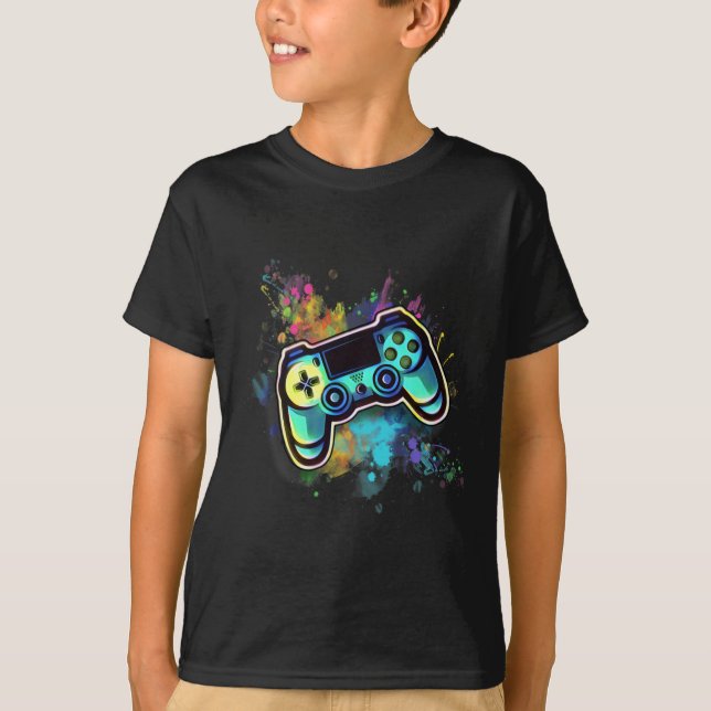Camiseta Controlador de videojuegos retro para hombres1 (Anverso)