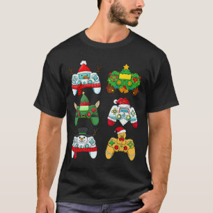 Camiseta Controlador de videojuegos Santa Hat Gamer Boys Xm