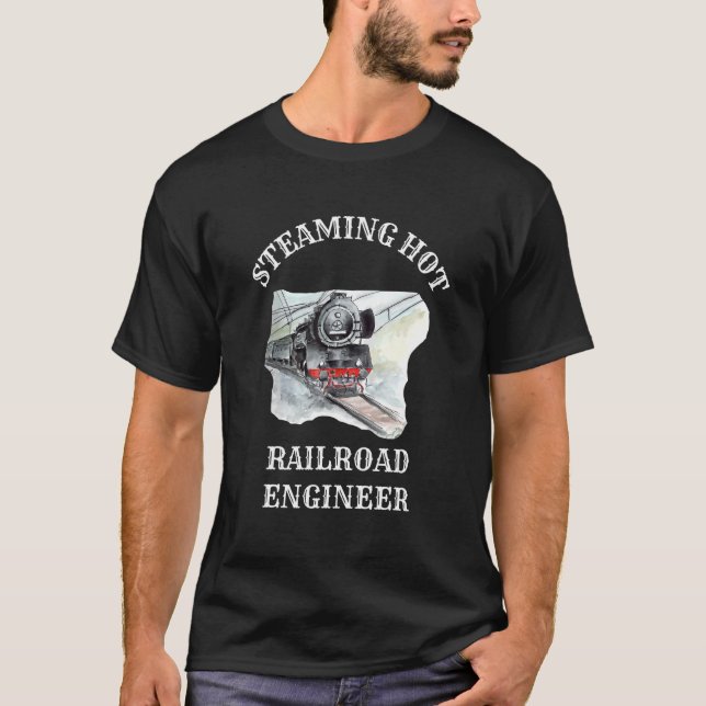 Camiseta Controlador del motor del ingeniero ferroviario en (Anverso)