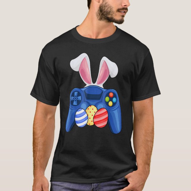 Camiseta Controlador Gamepad con vaina de orejas y huevos (Anverso)