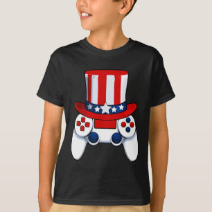 Camiseta Controlador Gorra Estadounidense 4 De Julio Ee.Uu.