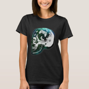 Camiseta Controlador Mental Calavera Juegos Jugador Hombres