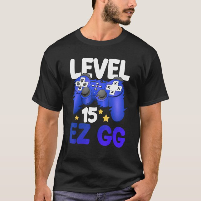 Camiseta Controlador para adolescentes de nivel 15 EZ GG 15 (Anverso)
