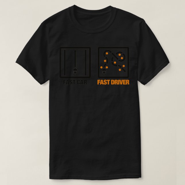 Camiseta Controlador rápido de coche (Diseño del anverso)