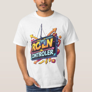 Camiseta Controlador Retro Gamer Gaming en negrita para jug