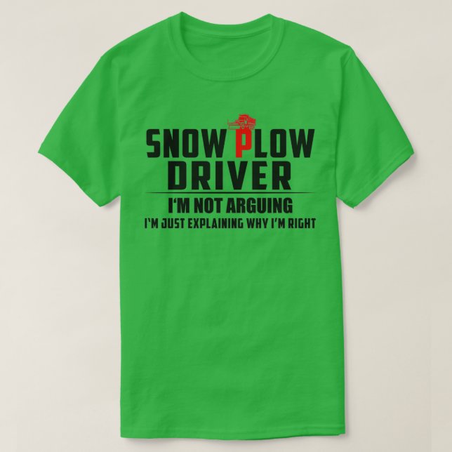 Camiseta Controlador Sarcástico De La Nieve (Diseño del anverso)