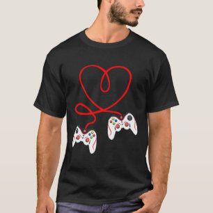 Camiseta Controladores de juego del corazón Videojugadores 