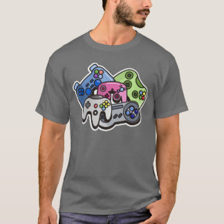 Camiseta Controladores de juego vibrantes Video Geek Juego 