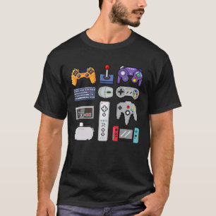 Camiseta Controladores de juegos de arte de píxeles gamepad