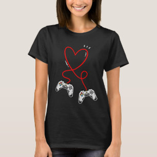 Camiseta Controladores Día de San Valentín Corazón Videojue