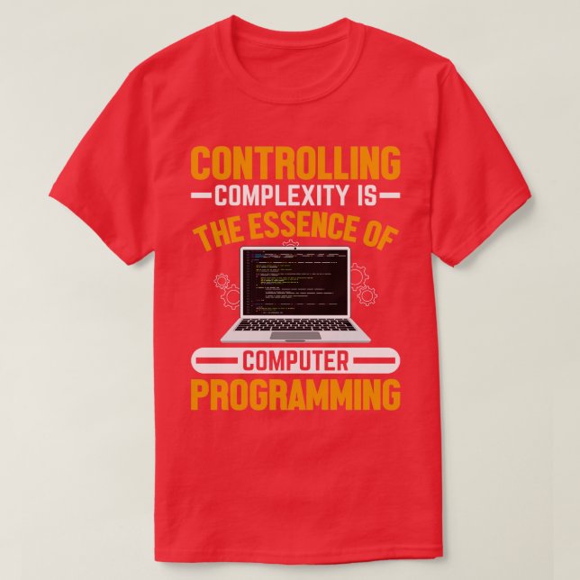 Camiseta Controlar la complejidad es la esencia de la compu (Diseño del anverso)