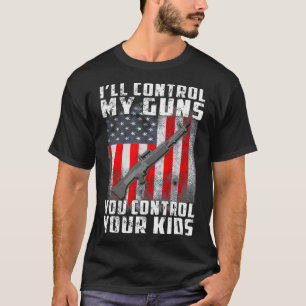 Camiseta Controlaré mis armas y controlas a tus hijos