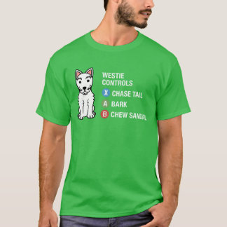 Camiseta Controles de videojuegos Westie regalo amigo