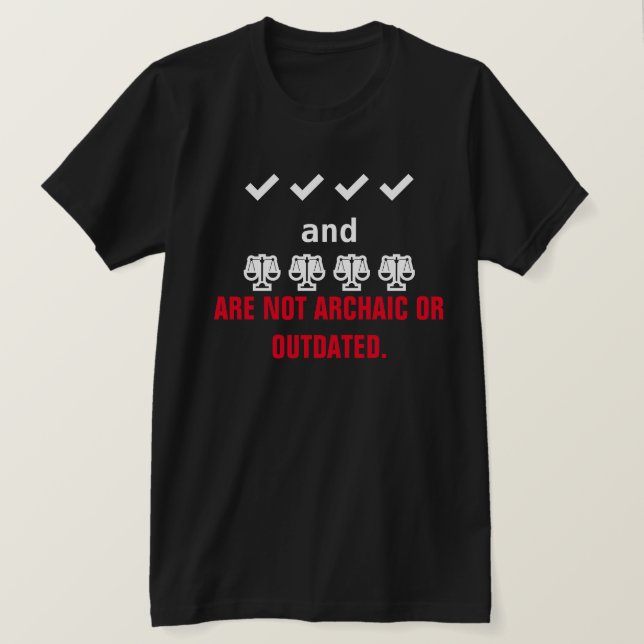 Camiseta Controles y equilibrios apoyan la Constitución (Anverso del diseño)