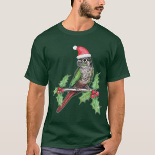 Camiseta Conure cheeked verde del navidad