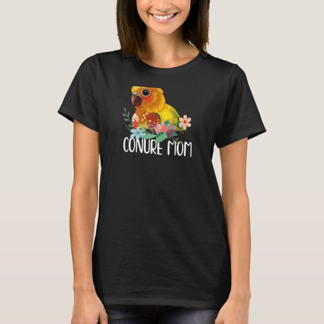 Camiseta Conure Mom Parrot Budgie Cute Bird Meme (Anverso)