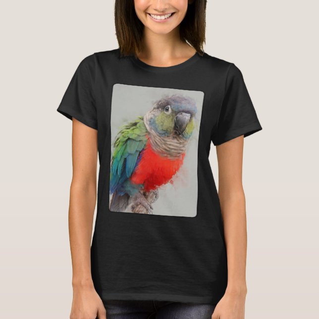 Camiseta Conure Portrait 15 Animal Parrot Wildlife Bird (Anverso)