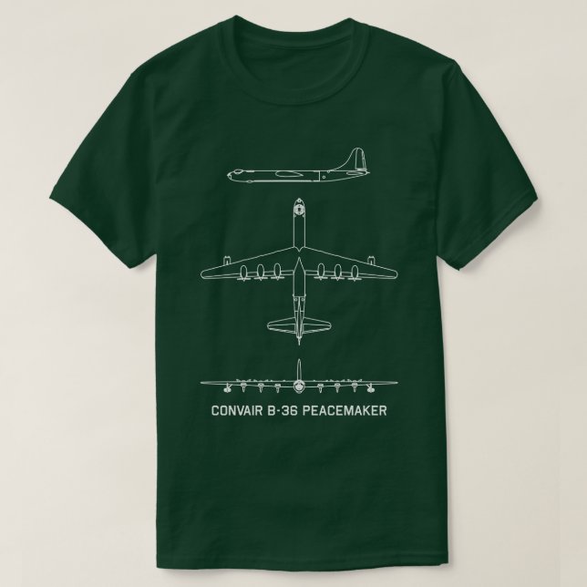 Camiseta Convair B36 Peacemaker American Strategic Bomber P (Diseño del anverso)